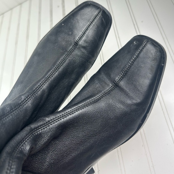 & Other Stories Black Leather Chunky Heel Ankle Boots Women’s Size 6 $245 - Picture 9 of 12